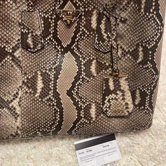 Prada python large double bag - Picture 2 of 11